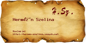 Hermán Szelina névjegykártya
